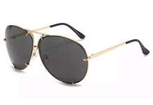 Load image into Gallery viewer, Black/Gold Oversized Porsha Sunglasses
