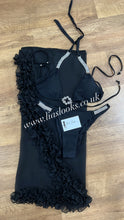 Load image into Gallery viewer, Frilly Ruffle Black Sarong
