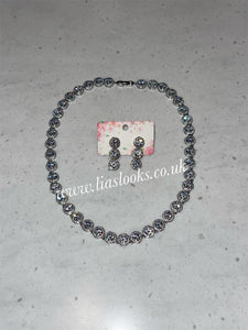 Bling Tennis Chain Necklace - Silver (+ Free Earrings)