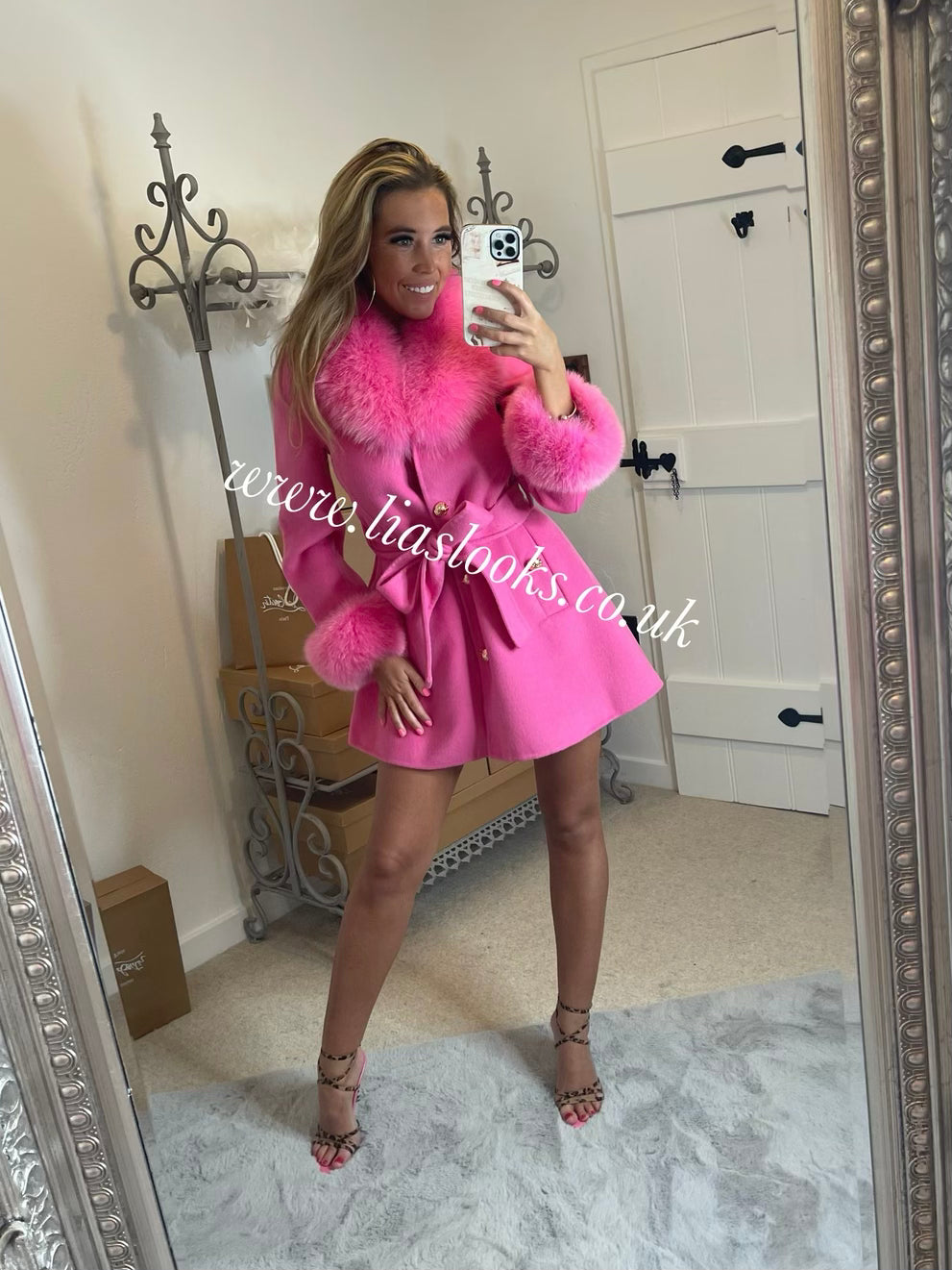 Hot pink sales dress coat