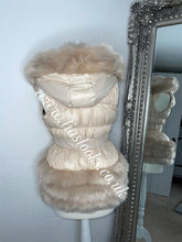 Load image into Gallery viewer, Sandy Beige Romani Coat (Faux Fur)

