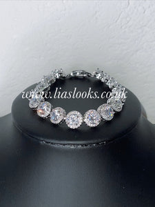 Bling Tennis Chain Bracelet (Silver)