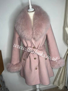 Baby Pink Wool & Cashmere Coat