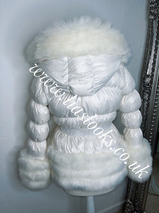 Ice White Romani Coat (Faux Fur)