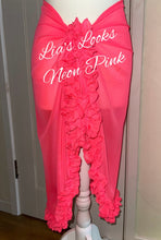 Load image into Gallery viewer, Frilly Ruffle Neon Pink Sarong
