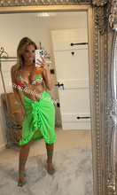 Load image into Gallery viewer, Frilly Ruffle Neon Green Sarong
