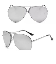 Load image into Gallery viewer, Silver Oversized Porsha Sunglasses

