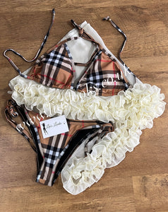 Honey Checkered Bikini