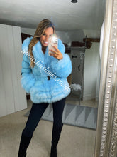 Load image into Gallery viewer, Baby Blue Romani Coat (Faux Fur)
