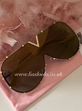 Load image into Gallery viewer, Gold Oversized Sunglasses
