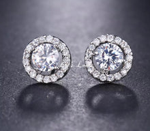 Load image into Gallery viewer, Small Bling Tennis Stud Earrings (Silver)
