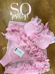 Frilly Ruffle Baby Pink Sarong