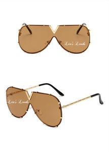 Brown Oversized Sunglasses