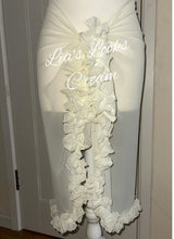 Load image into Gallery viewer, Frilly Ruffle Cream Sarong
