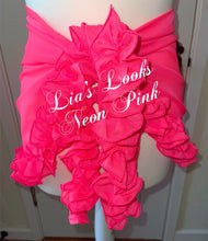 Load image into Gallery viewer, Frilly Ruffle Neon Pink Sarong
