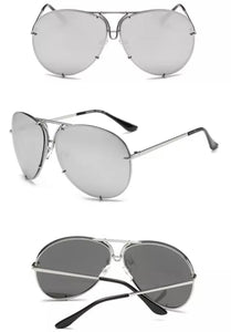 Silver Oversized Porsha Sunglasses