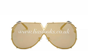 Gold Oversized Sunglasses