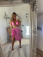 Load image into Gallery viewer, Frilly Ruffle Candy Pink Sarong
