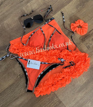 Load image into Gallery viewer, Orange Checkered Bikini
