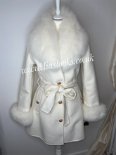Load image into Gallery viewer, Ivory Wool &amp; Cashmere Coat
