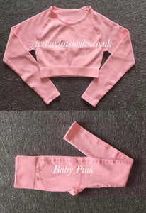 Baby Pink Ribbed Lounge Set (PREMIUM COLLECTION)