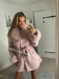 Baby Pink Wool & Cashmere Coat