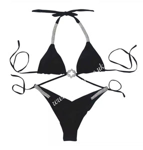 Black Diamanté Bikini