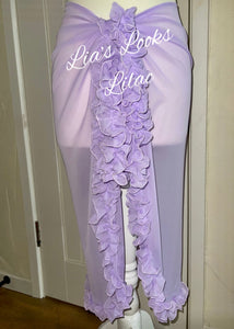 Frilly Ruffle Lilac Sarong