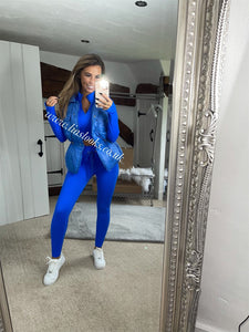 Royal Blue Ribbed Lounge Set (PREMIUM COLLECTION) CLEARANCE