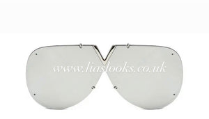 Silver Oversized Sunglasses