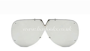 Silver Oversized Sunglasses