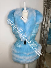 Load image into Gallery viewer, Baby Blue Romani Coat (Faux Fur)
