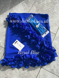 Frilly Ruffle Royal Blue Sarong