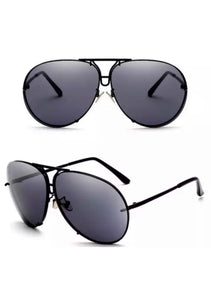 All Black Oversized Porsha Sunglasses