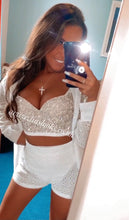 Load image into Gallery viewer, White Crystal Bralette Top (CLEARANCE)

