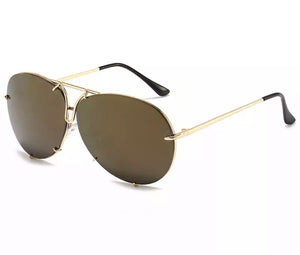 Gold  Oversized Porsha Sunglasses