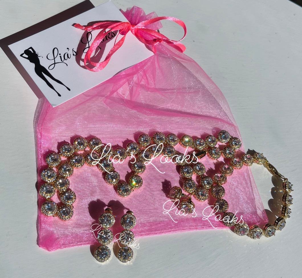 Bling Tennis Set (Gold)