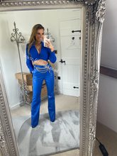 Load image into Gallery viewer, Royal Blue Faux Leather Trousers (CLEARANCE)
