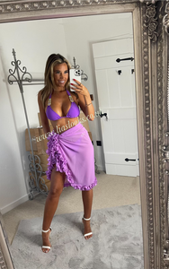 Frilly Ruffle Lavender Sarong