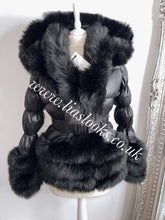 Load image into Gallery viewer, Ebony Black Romani Coat (Faux Fur)
