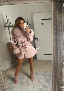 Baby Pink Wool & Cashmere Coat