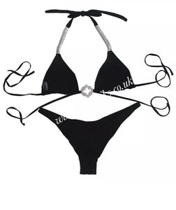 Black Diamanté Bikini