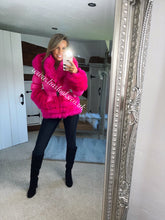 Load image into Gallery viewer, Hot Pink Romani Coat (Faux Fur)
