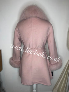 Baby Pink Wool & Cashmere Coat