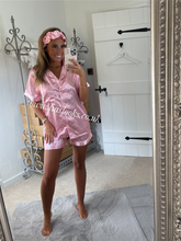 Load image into Gallery viewer, Baby Pink Satin Pj’s and Headband (CLEARANCE)
