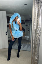 Load image into Gallery viewer, Baby Blue Romani Coat (Faux Fur)
