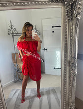 Load image into Gallery viewer, Ruby Red Heart Rhinestone Bikini &amp; Headband Set (3 Piece Set)
