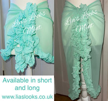 Load image into Gallery viewer, Frilly Ruffle Mint Sarong

