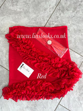 Load image into Gallery viewer, Frilly Ruffle Red Sarong
