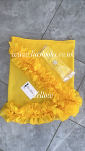 Frilly Ruffle Yellow Sarong